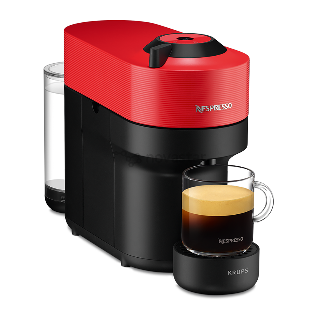 Kapsulinis kavos aparatas Krups Nespresso Vertuo Pop, raudonas
