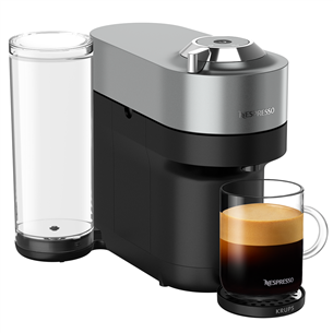 Kapsulinis kavos aparatas Krups Nespresso Vertuo Pop+, titano spalvos XN930T10