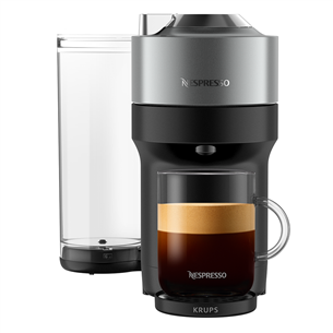 Kapsulinis kavos aparatas Krups Nespresso Vertuo Pop+, titano spalvos