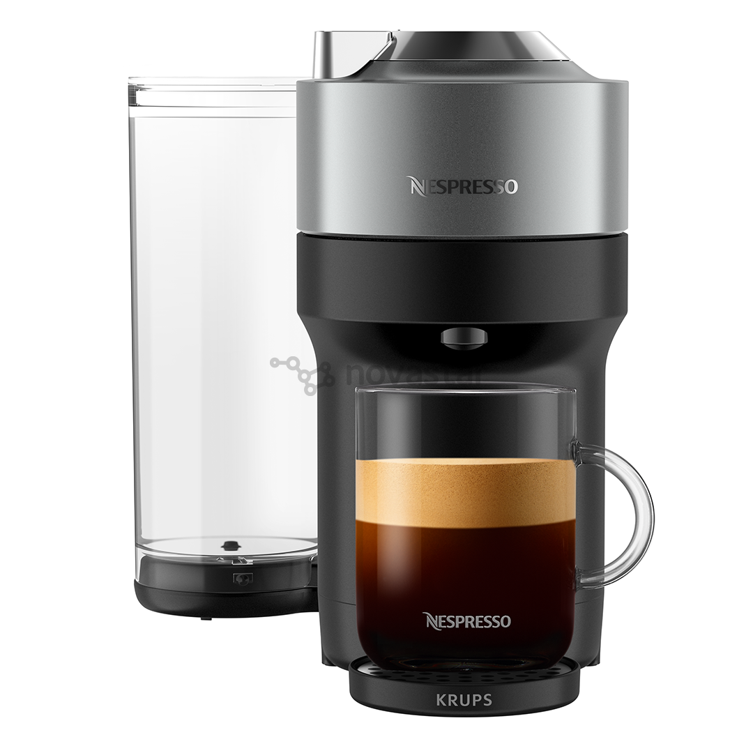Kapsulinis kavos aparatas Krups Nespresso Vertuo Pop+, titano spalvos