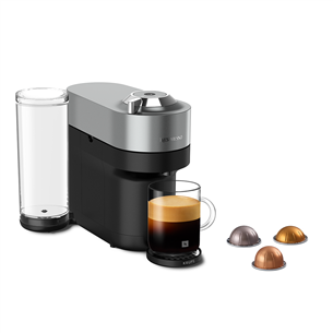 Kapsulinis kavos aparatas Krups Nespresso Vertuo Pop+, titano spalvos