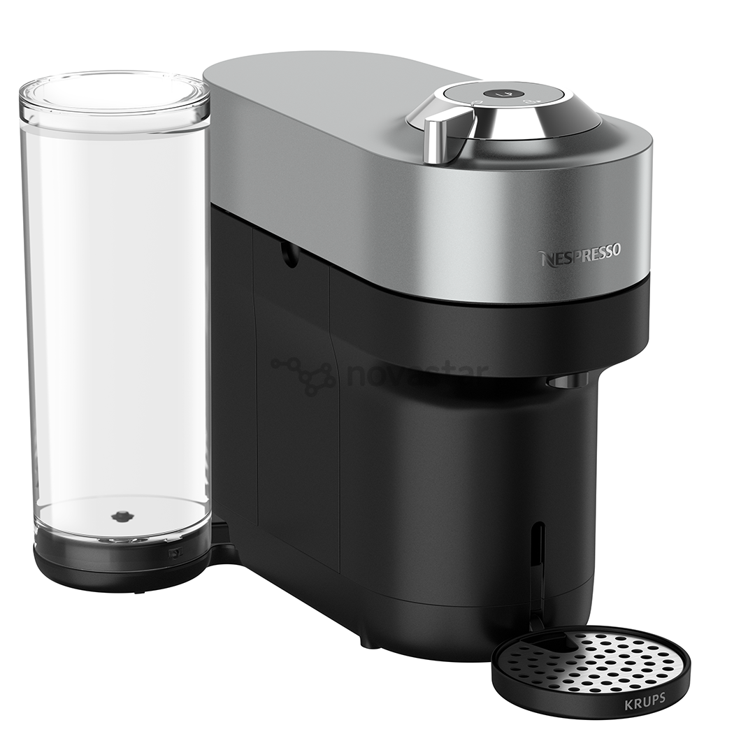 Kapsulinis kavos aparatas Krups Nespresso Vertuo Pop+, titano spalvos