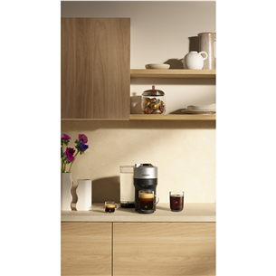 Kapsulinis kavos aparatas Krups Nespresso Vertuo Pop+, titano spalvos