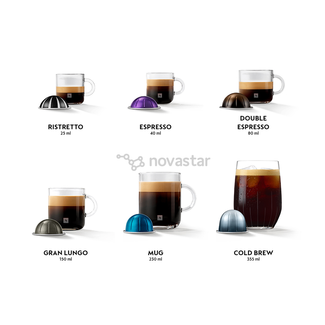 Kapsulinis kavos aparatas Krups Nespresso Vertuo Pop+, titano spalvos