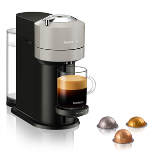 Kapsulinis kavos aparatas Krups Nespresso Vertuo Next, pilkas
