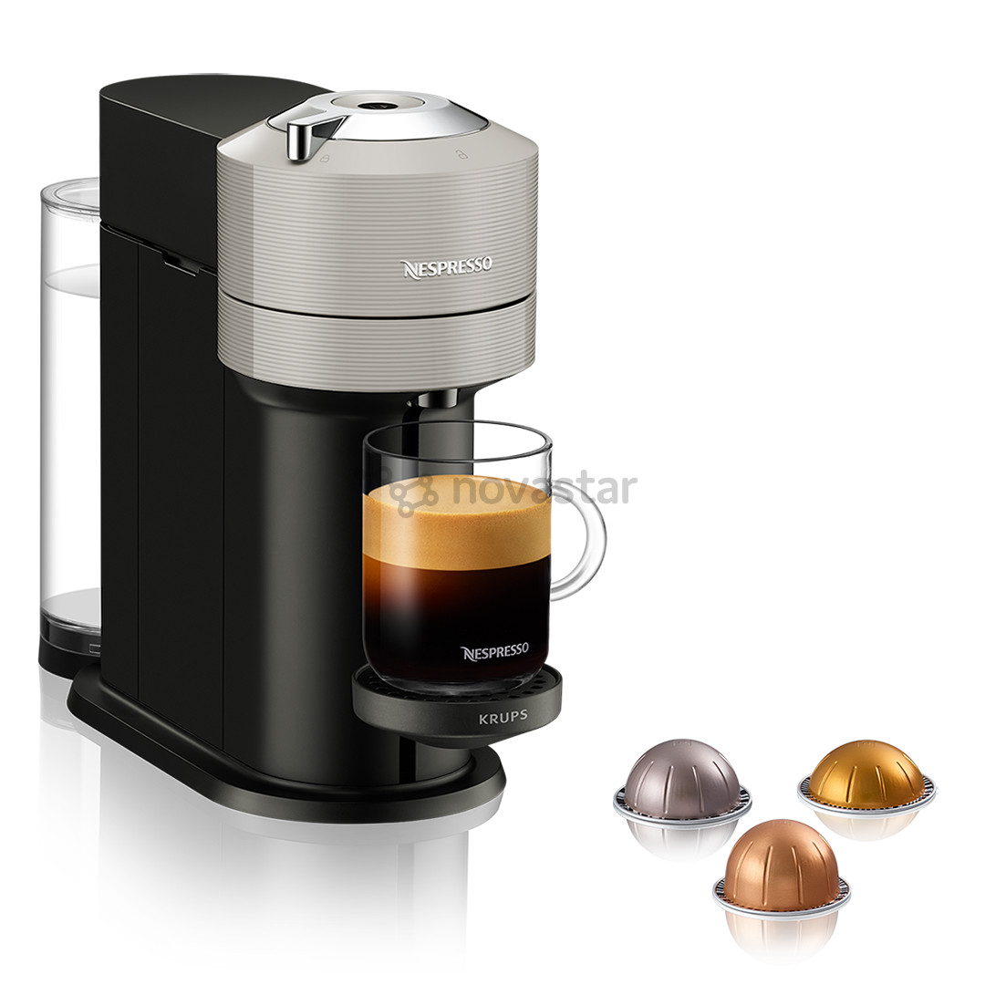 Kapsulinis kavos aparatas Krups Nespresso Vertuo Next, pilkas