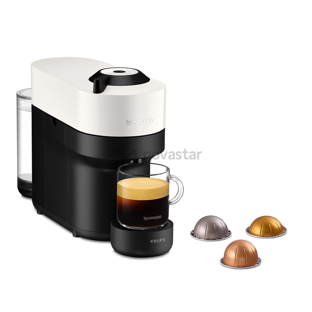Kapsulinis kavos aparatas Krups Nespresso Vertuo Pop, baltas