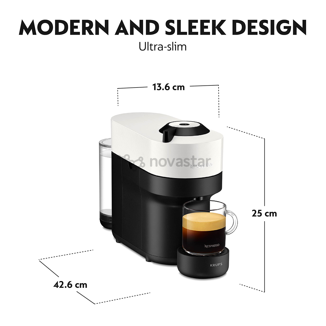 Krups Nespresso Vertuo Pop, белый - Капсульная кофеварка
