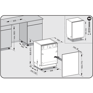 Miele AutoDos, 14 place settings - Built-in dishwasher