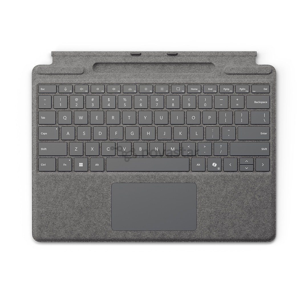 Microsoft Surface Pro 11 Keyboard ENG, platinos spalva - Klaviatūra