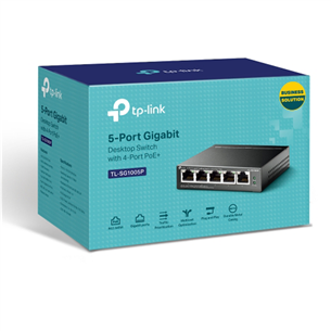 TP-Link SG1005P V2, gigabit, pilkas - Jungiklis