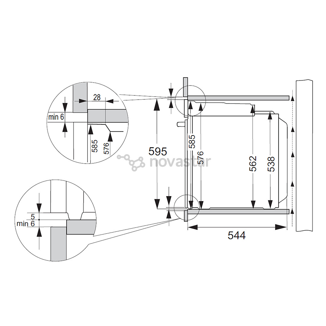Hisense, 77 L, pyrolytic cleaning, black - Built-in oven