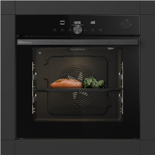 Hisense, 77 л, пиролитическая очистка, черный - Интегрируемый духовой шкаф