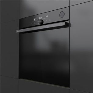 Hisense, 77 л, пиролитическая очистка, черный - Интегрируемый духовой шкаф