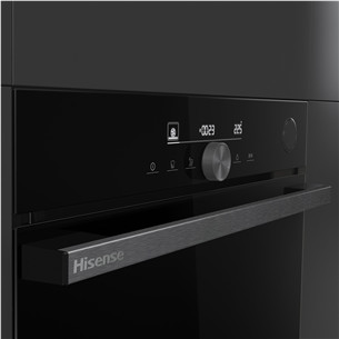 Hisense, 77 L, pyrolytic cleaning, black - Built-in oven