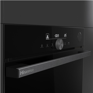 Hisense, 77 л, пиролитическая очистка, черный - Интегрируемый духовой шкаф