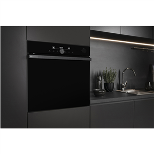 Hisense, 77 л, пиролитическая очистка, черный - Интегрируемый духовой шкаф