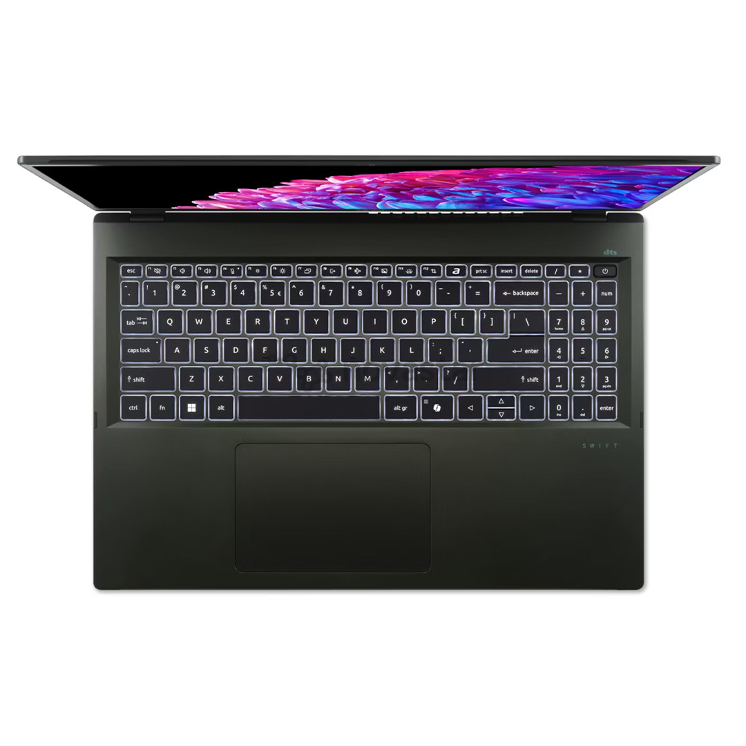Acer Swift Edge 16 OLED, 16'', 3.2K, OLED, 120 Hz, Ryzen 7, 32 GB, 1 TB, US, juodas - Nešiojamasis kompiuteris