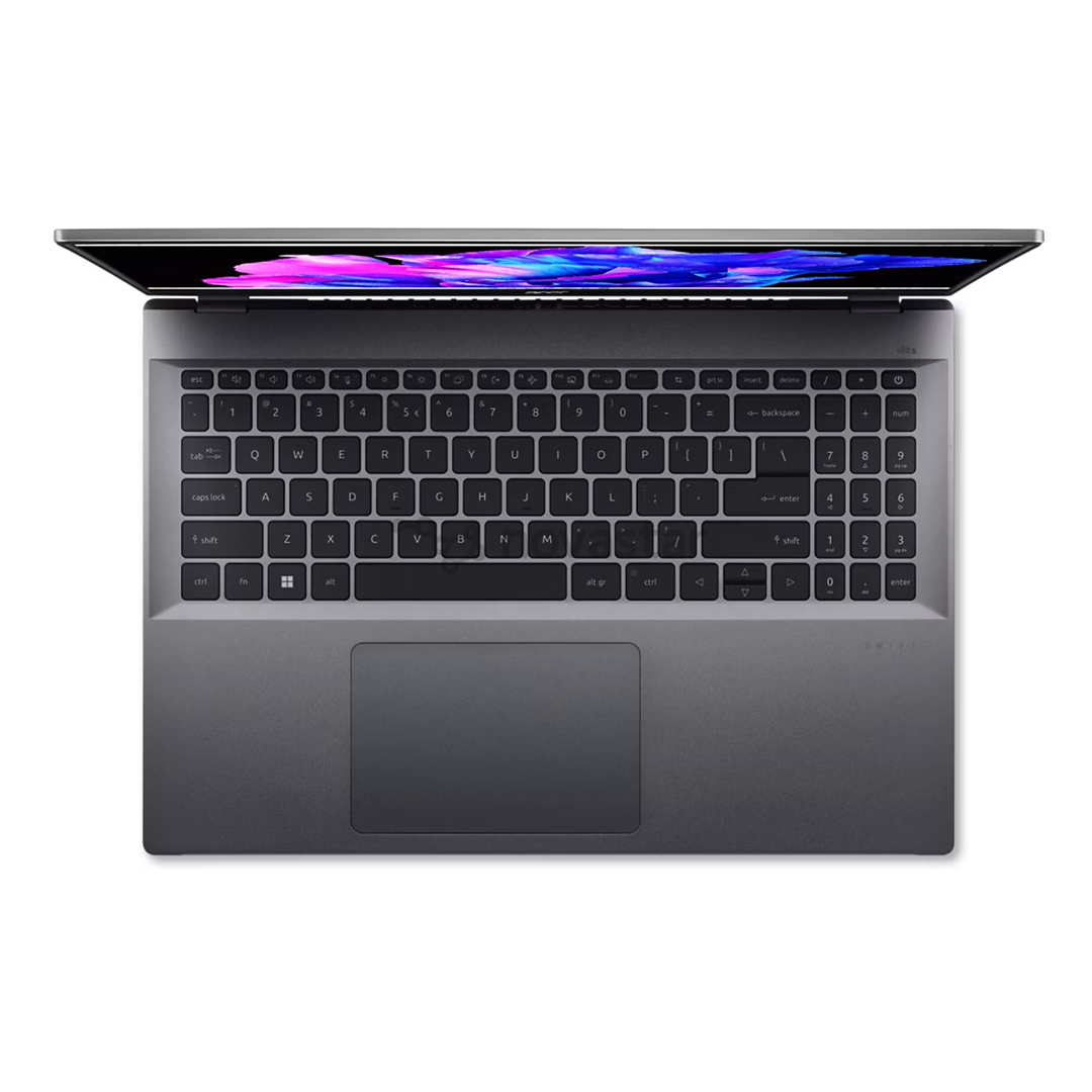 Acer Swift Go 16 OLED, 16'', 3.2K, OLED, 120 Hz, Ultra 5, 32 GB, 512 GB, US, steel gray - Notebook