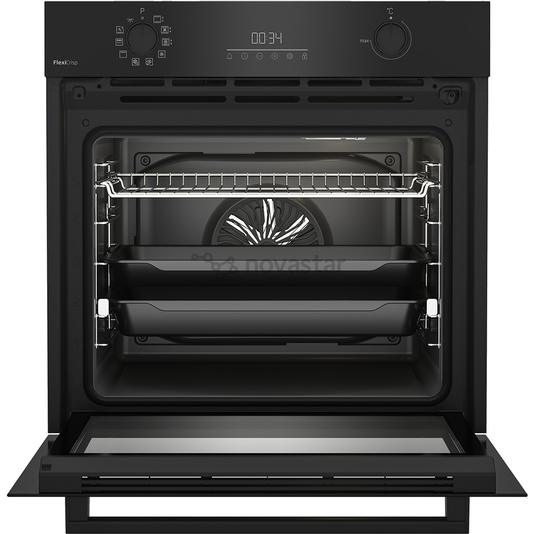 Orkaitė Beko, 72 L, pirolizė, juoda