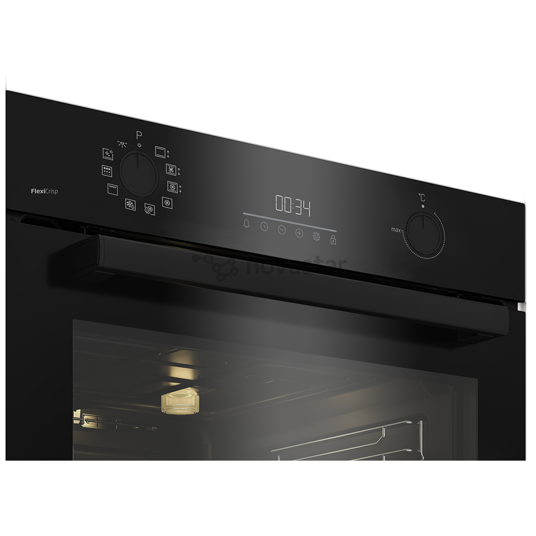 Orkaitė Beko, 72 L, pirolizė, juoda