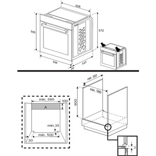 Orkaitė Beko, 72 L, pirolizė, juoda