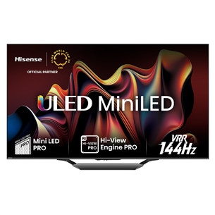 Hisense U7NQ, 65'', 4K UHD, Mini LED, juodas - Televizorius 65U7NQ