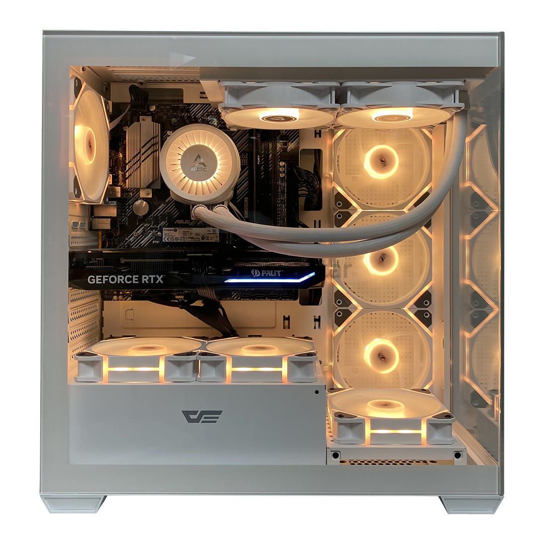 Intop Gaming R7 Aqua, Ryzen 7, 32 GB, 2 TB, RTX 4070, white - Desktop PC
