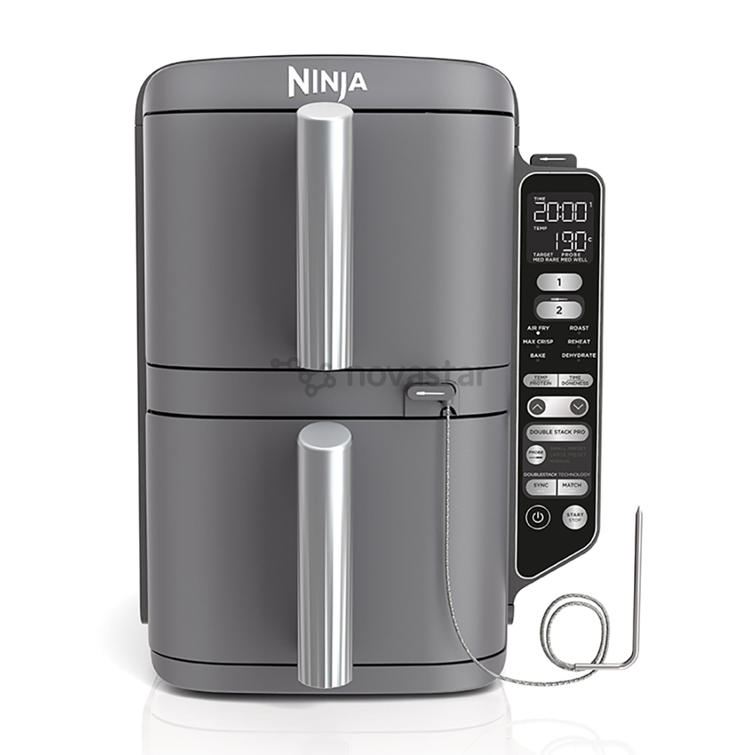 Ninja Double Stack XL 9.5L, 2470 W, grey -  Air Fryer + probe