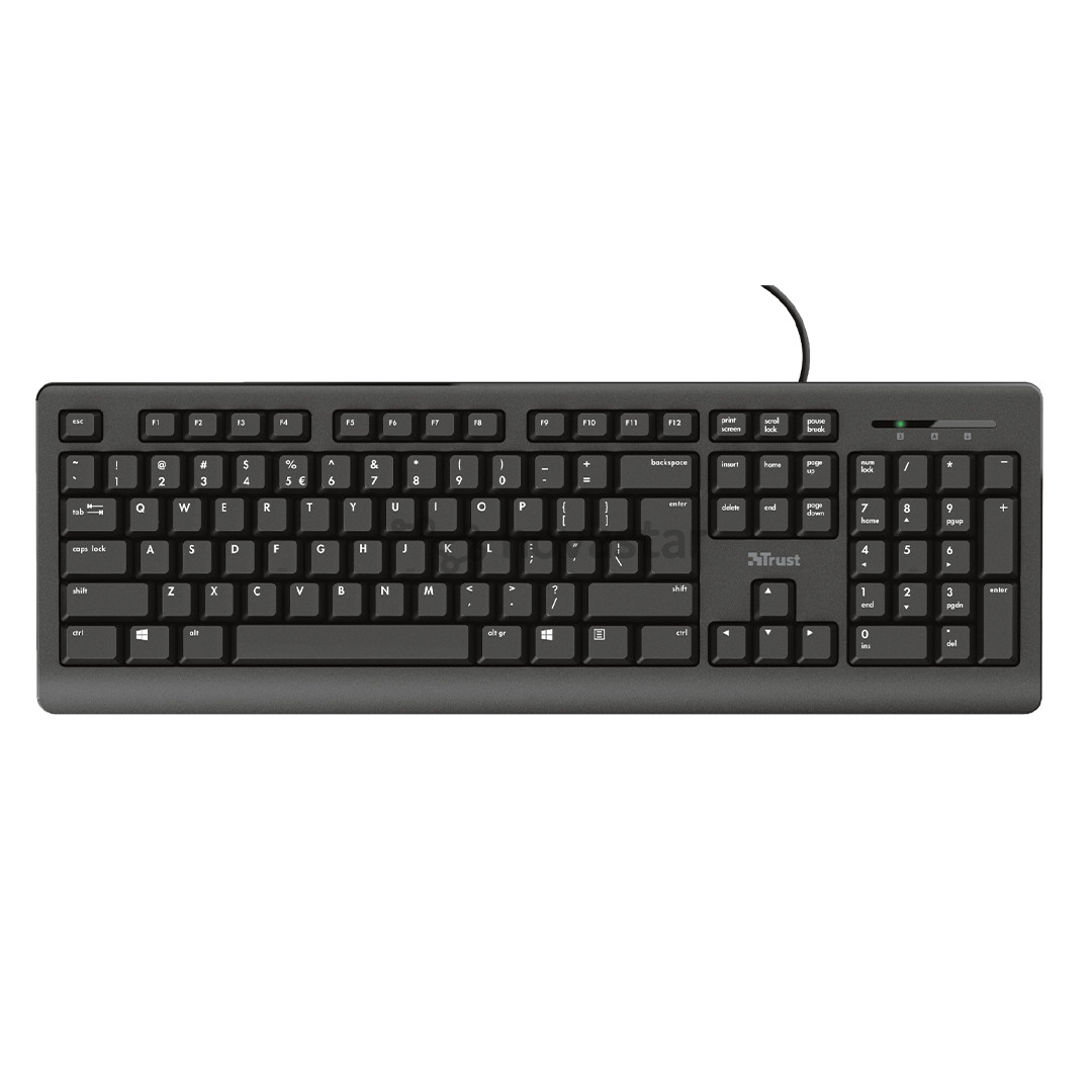 Klaviatūra Trust Primo, LT, juoda