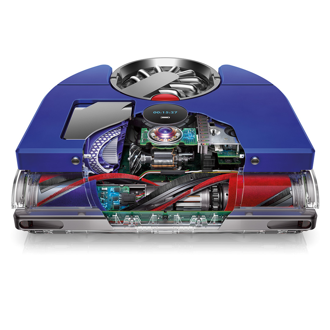 Dyson 360 Vis Nav, mėlynas/nikelio spalvos - Dulkių siurblys robotas