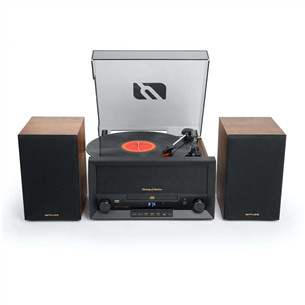 Muzikinis centras Muse MT-120 MB, CD, USB, Bluetooth, patefonas, juodas/rudas