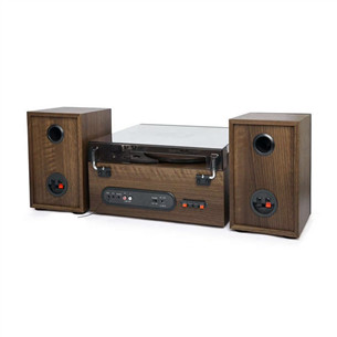 Muzikinis centras Muse MT-120 MB, CD, USB, Bluetooth, patefonas, juodas/rudas