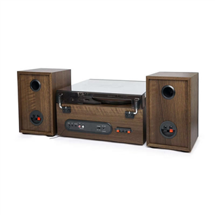 Muzikinis centras Muse MT-120 MB, CD, USB, Bluetooth, patefonas, juodas/rudas