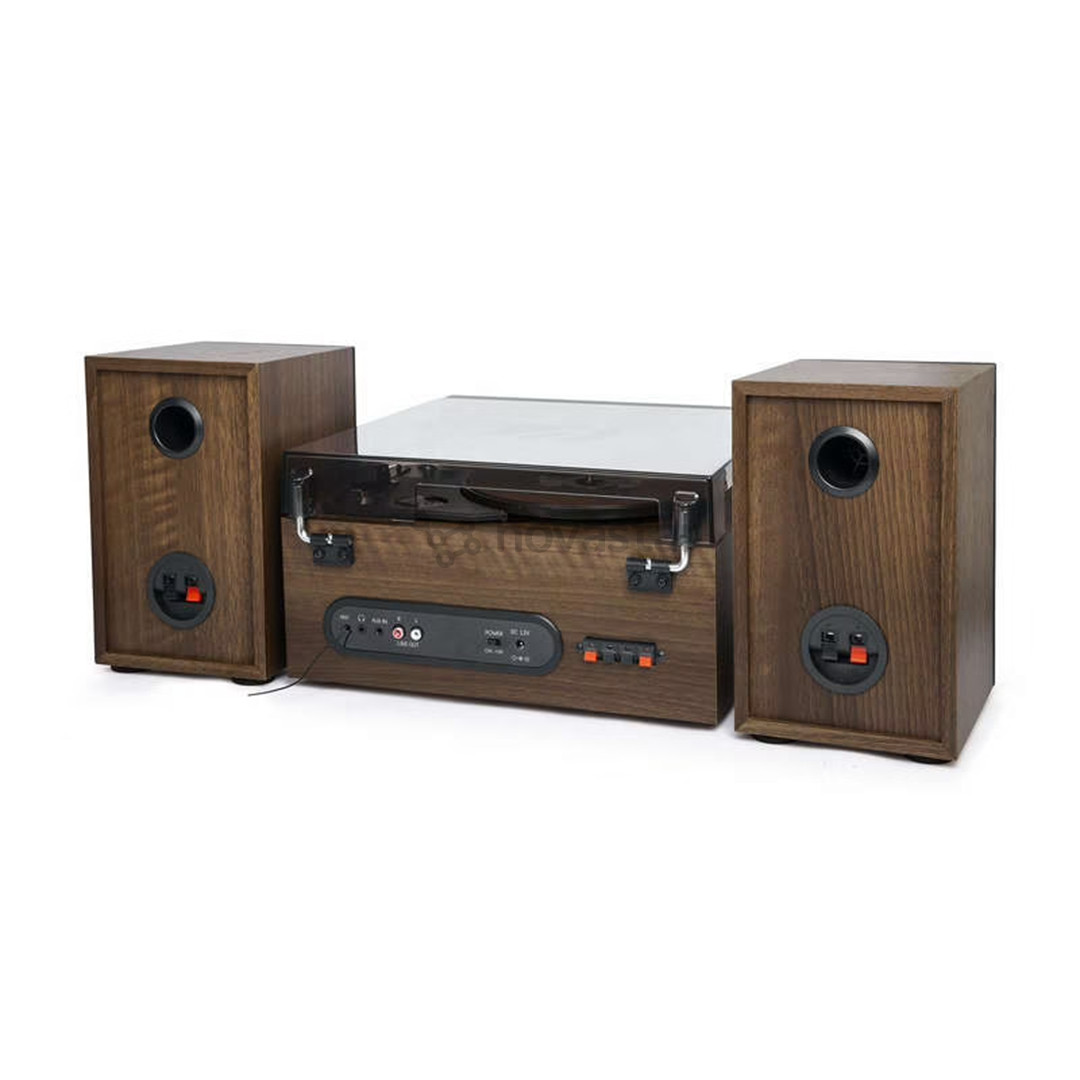 Muzikinis centras Muse MT-120 MB, CD, USB, Bluetooth, patefonas, juodas/rudas