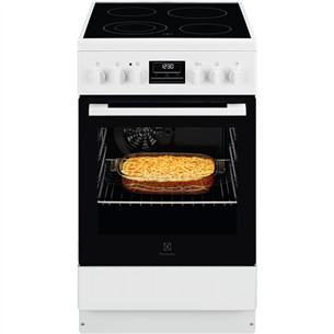 Electrolux 600 Series, 58 L, plotis 50 cm, balta - Viryklė