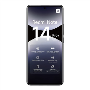 Išmanusis telefonas Xiaomi Redmi Note 14 Pro+ 5G, juodas