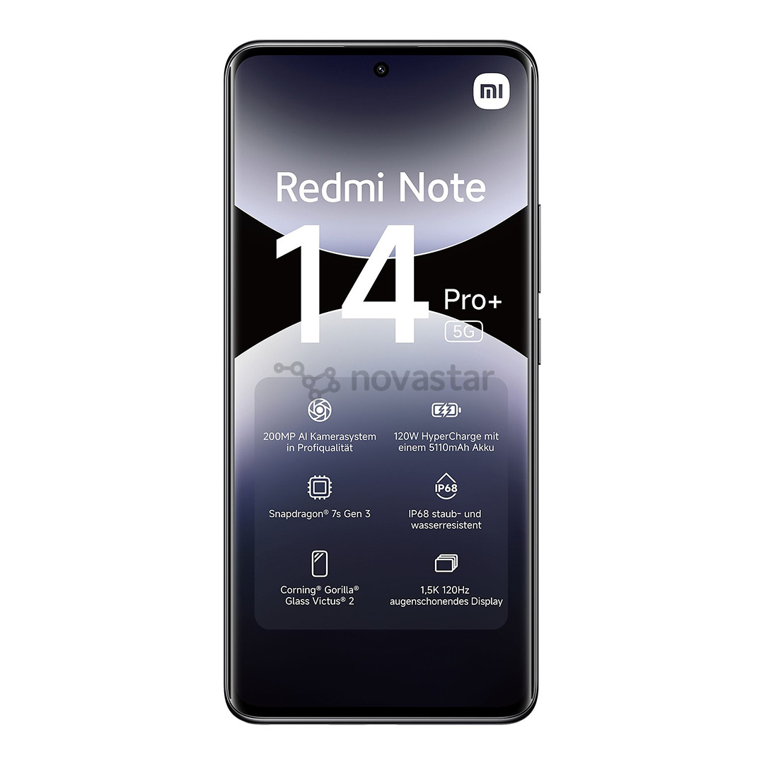 Išmanusis telefonas Xiaomi Redmi Note 14 Pro+ 5G, juodas