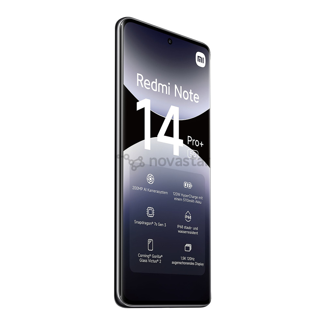 Išmanusis telefonas Xiaomi Redmi Note 14 Pro+ 5G, juodas