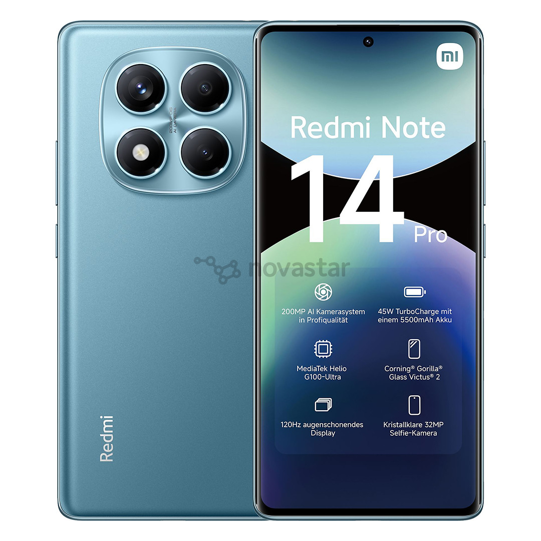 Išmanusis telefonas Xiaomi Redmi Note 14 Pro, 8 GB, 256 GB, mėlynas