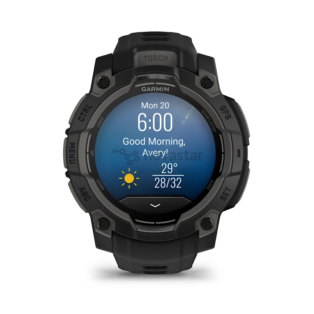 Garmin Instinct 3 AMOLED, 45 мм, черный - Спортивные часы