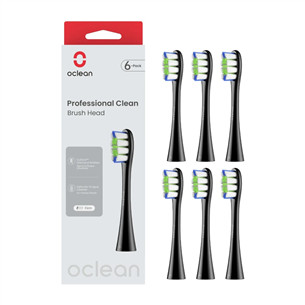 Oclean Professional Clean, 6 vnt., juodi - Dantų šepetėlių antgaliai PR000132367