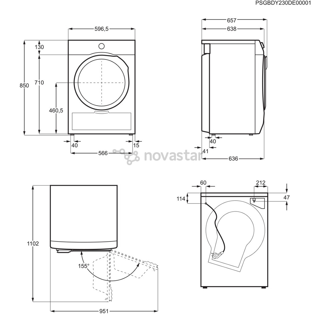 Drabužių džiovyklė AEG 8000 Series AbsoluteCare, 8 kg, gylis 63.6 cm
