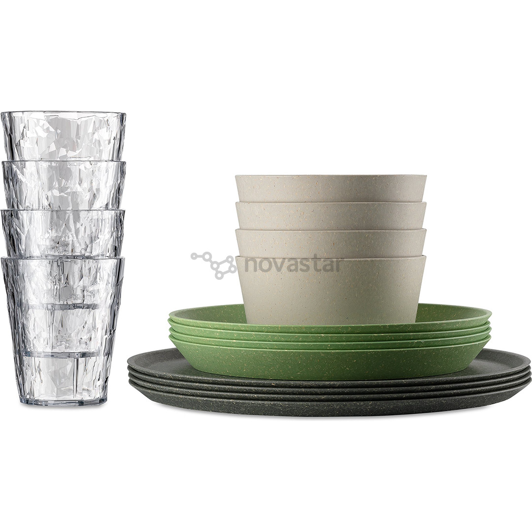 Koziol Connect Organic Nature, 16 pcs - Tableware set for 4 people