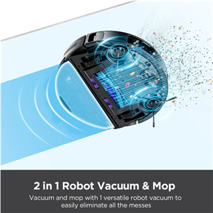 Eureka E10s, vacuuming and mopping, black - Robot vacuum cleaner