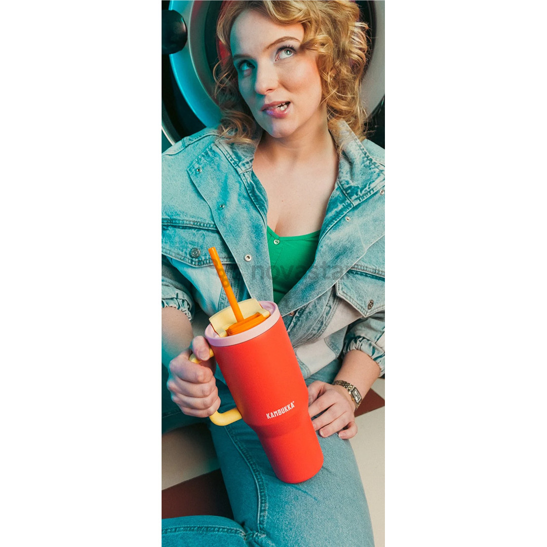 Termo gertuvė Kambukka Rio Tumbler, 950 ml, Pink Papaya, raudona/geltona