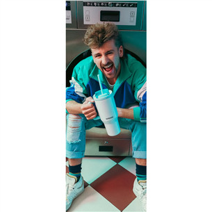 Termo gertuvė Kambukka Rio Tumbler, 950 ml, Frosty Coconut, balta/mėlyna