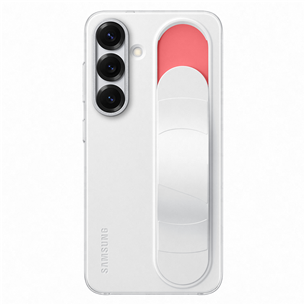 Dėklas Samsung Standing Grip Case, Galaxy S25, baltas