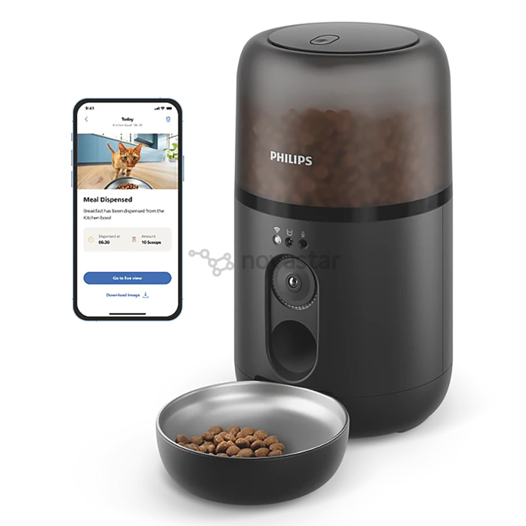 Philips 5000 Series, 4,5 л, темно-серый - Умная кормушка для домашних животных с камерой