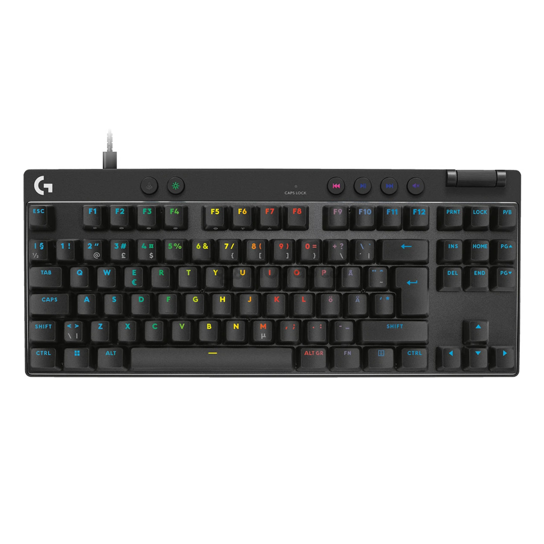 Logitech Pro X TKL Rapid, SWE, черный - Клавиатура